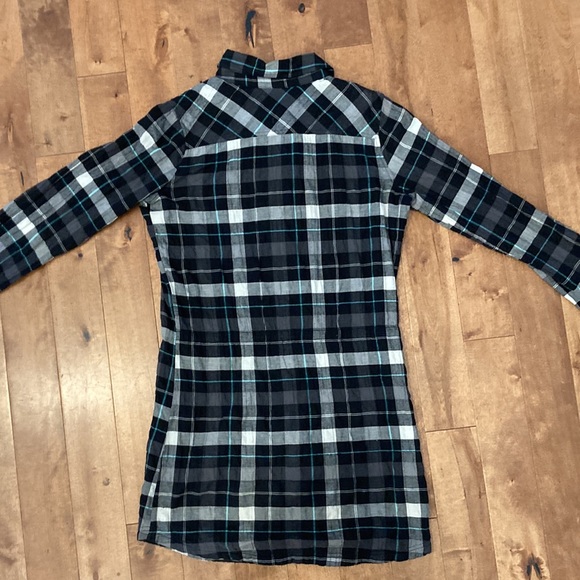 Patagonia Plaid Shirt Dress w/Drawstring Waist; Size Small - Picture 7 of 8